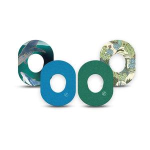 ExpressionMed Seaside Pines Variety Pack Dexcom G7 Mini Tape, Dexcom Stelo Glucose Biosensor System, 4-Pack Tape Variety Pantone 7727 U Themed, Patch Continuous Glucose Monitor Design