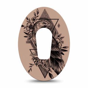 ExpressionMed Hawk Dexcom G6 Tape, Single Tape Tattoo Inspired, Plaster Continuous Glucose Monitor Design