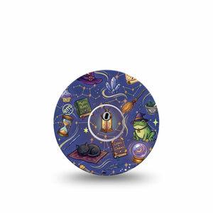 ExpressionMed Wizarding World Freestyle Libre 3 and Libre 3 Plus, Single Tape and Single Sticker whimsical magic print Accessories for Continuous Glucose Monitor