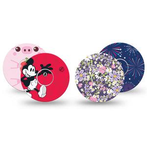 ExpressionMed Playful Freestyle Libre 3 and Libre 3 Plus, tape and sticker  playful pattern Fixing Ring Tape for Continuous Glucose Monitor