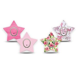 ExpressionMed Soft Pink Dexcom G7 and Dexcom Stelo Glucose Biosensor System Star, tape and sticker  Blush pink hot pink mix Plaster for CGM