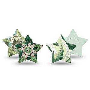 ExpressionMed Tropical Greens Freestyle Libre, Libre 2 Plus, and Abbott Lingo Star, tape and sticker  tropical plant aesthetic Waterproof Sensor Cover for CGM