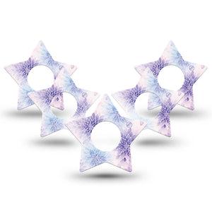 ExpressionMed Wisteria Fade Infusion Star, 10-Pack Periwinkle petals Waterproof Sensor Cover For Pump