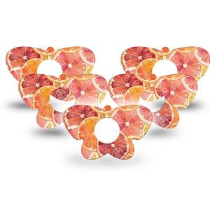 ExpressionMed Oranges Infusion Butterfly, 10-Pack Watercolor citrus Fixing Ring Tape For Pump