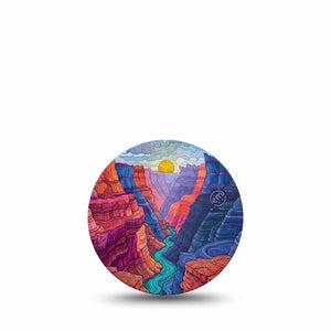 ExpressionMed Grand Canyon Freestyle Libre 3 and Libre 3 Plus OverPatch, Single Tape earthy rock aesthetic Adhesive Tape for CGM