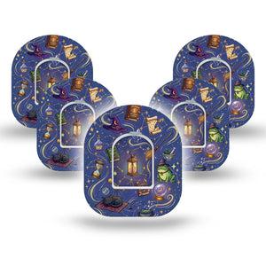 ExpressionMed Wizarding World Omnipod, 5-Pack Tape and 5-Pack Sticker Harry Potter inspired design Overlay Patch For Pump