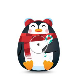 ExpressionMed Happy Penguin Freestyle Libre 2 Gumdrop Shape Tape, Abbott Lingo, Single Tape and Single Sticker Special Penguin Cutout Shape, Patch CGM Design