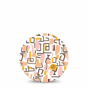 ExpressionMed Squiggles Dexcom G7 Overpatch, Dexcom Stelo Glucose Biosensor System, Single Tape Soft Pastel Geometric, Overlay Tape CGM Design