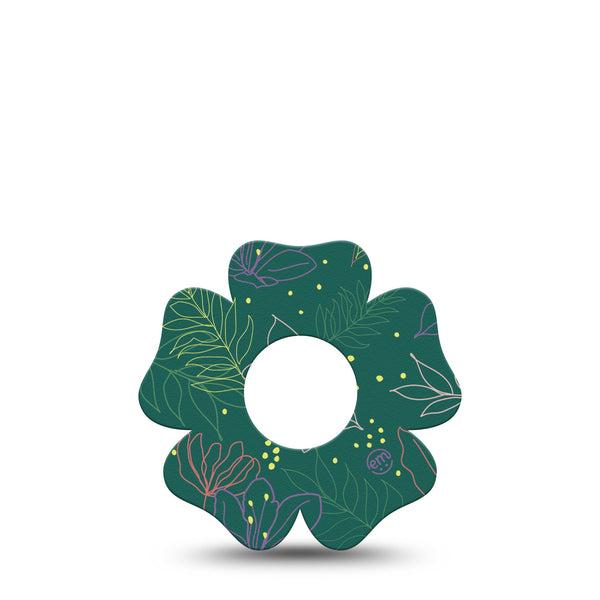 ExpressionMed Graphic Petals Infusion Set Flower Shape Tape 5-Pack Tape Vibrant Petals, Plaster Continuous Glucose Monitor Design