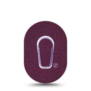 ExpressionMed Wine Red Dexcom G6 Mini Tape, Single Tape and Single Sticker Pantone Color, Adhesive Tape CGM Design