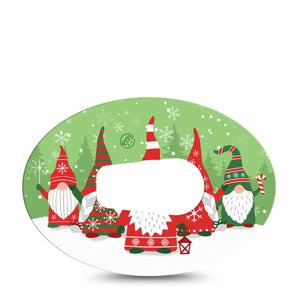 ExpressionMed Holiday Gnomies Dexcom G6 Tape Single Tape Holiday Cheery Gnomes, Plaster CGM Design