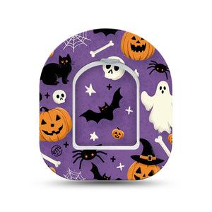 ExpressionMed Happy Halloween Omnipod Mini Tape Single Tape and Single Sticker Fun Spooky Halloween Designs Adhesive Tape Pump Design