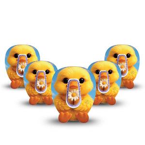 ExpressionMed Daisy Duckling Dexcom G6 Gumdrop, 5-Pack Tape and 5-Pack Sticker Easter duckling Decorative Decal for CGM