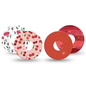 ExpressionMed Crimson Variety Pack Freestyle Libre 3 and Libre 3 Plus Tape, 4-Pack Tape Variety Valentine Inspired, Adhesive Tape Continuous Glucose Monitor Design