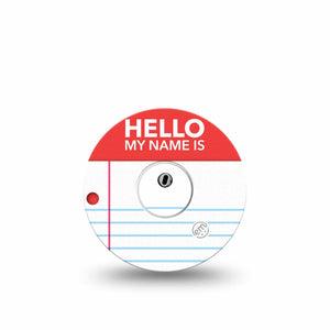 ExpressionMed Name Tag Freestyle Libre 3 and Libre 3 Plus Tape, Single Tape and Single Sticker Type Two Awareness, Adhesive Tape Continuous Glucose Monitor Design