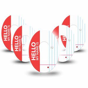 ExpressionMed Name Tag Dexcom G6 Tape, 5-Pack Tape Diabetes Awareness, Plaster Continuous Glucose Monitor Design