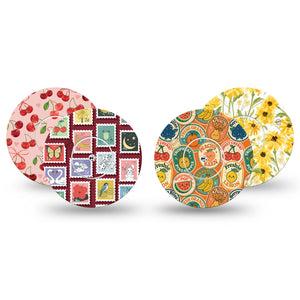 ExpressionMed Sweet Stickers Freestyle Libre, Libre 2 Plus, and Abbott Lingo, tape and sticker  Warm tone prints Adhesive Tape for CGM
