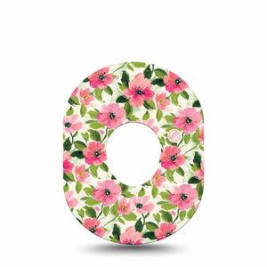 ExpressionMed Painter’s Cosmos Dexcom G7 and Dexcom Stelo Glucose Biosensor System, Single Tape Muted tone florals Fixing Ring Patch for CGM