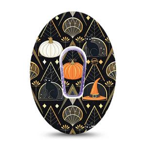 ExpressionMed Art Deco Halloween Dexcom G6 Sticker and Tape  Spooky Art Deco Inspired, Vinyl Sticker and Tape Design CGM Design