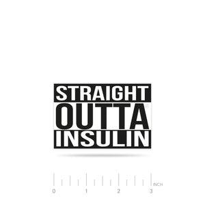 ExpressionMed Straight Outta Insulin Decal Sticker Straight Out of Compton Inspired Diabetic Decal Sticker Only