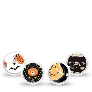 ExpressionMed Pumpkin Paws Variety Pack Freestyle Libre and Libre 2 Plus Sticker, Abbott Lingo, 4-pack Sticker Variety, Fall Whimsical, Vinyl Graphics Continuous Glucose Monitor Design