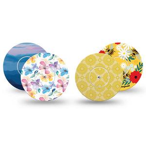 ExpressionMed Summer Brights Freestyle Libre, Libre 2 Plus, and Abbott Lingo, tape and sticker  Perfect springy details Adhesive Tape for CGM