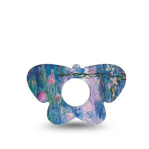 ExpressionMed Monet Water Lilies Infusion Set Butterfly Shape Tape 5-Pack Tape Monet Garden, Plaster Continuous Glucose Monitor Design