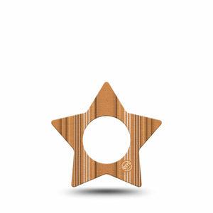 ExpressionMed Golden Oxford Freestyle Libre, Libre 2 Plus, and Abbott Lingo Star, Single Tape Textile inspired Decorative Patch for CGM