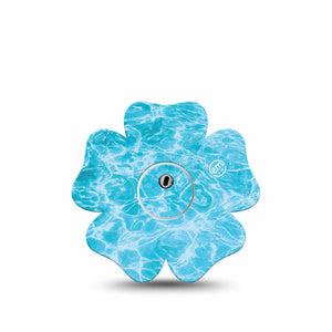 ExpressionMed Sunlit Water Freestyle Libre 3 and Libre 3 Plus Flower, Single Tape and Single Sticker Sun reflection water Adhesive Tape for CGM