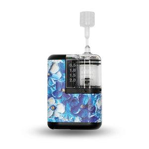 ExpressionMed Blue Paint Tandem Mobi Sticker Single Sticker Only Vivid Blue And White Petals, Vinyl Decoration CGM Design