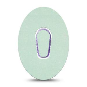 ExpressionMed Mint Green Dexcom G6 Tape, Single Tape and Single Sticker Mint Green Solid Color, Plaster Continuous Glucose Monitor Design