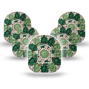ExpressionMed Knit Monstera Omnipod, 5-Pack Tape and 5-Pack Sticker Textured monstera Overlay Patch For Pump