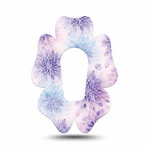 ExpressionMed Wisteria Fade Dexcom G6 Flower, Single Tape Ombre purple floral Overlay Tape for CGM