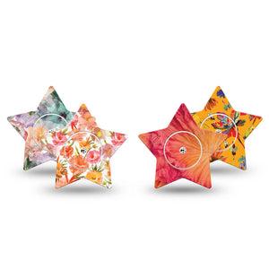 ExpressionMed Ruffle Bloom Freestyle Libre, Libre 2 Plus, and Abbott Lingo Star, tape and sticker  soft floral texture Waterproof Sensor Cover for CGM