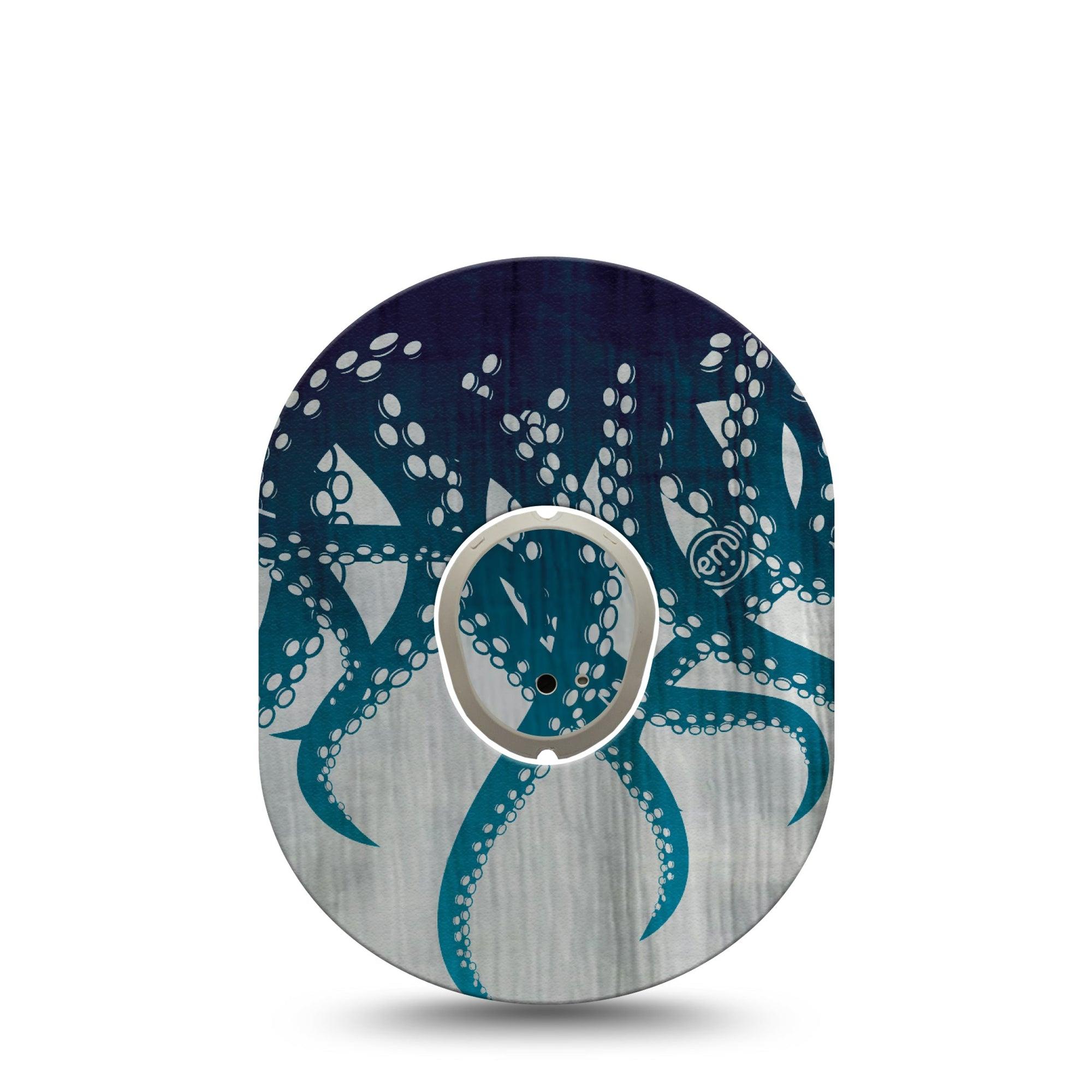 ExpressionMed Tentacles Dexcom G7 Tape, Dexcom Stelo Glucose Biosensor System, Single Tape and Single Sticker Ocean Blue Tentacle, Overlay Tape CGM Design