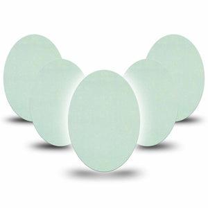ExpressionMed Mint Green Medtronic Guardian Enlite Universal Oval, 5-Pack Tape Bright Green Color, Plaster CGM Design