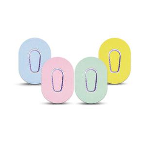 ExpressionMed Solids Variety Pack Dexcom G6 Mini Tape, 4-Pack Tape and 4-Pack Sticker Variety, Springy Inspired, Adhesive Tape CGM Design