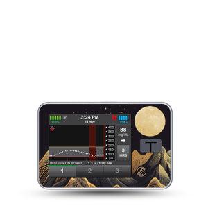 ExpressionMed Black Mountain Tandem T-Slim Sticker, Single Sticker Only Full Moon Mountains, Vinyl Decoration Pump Design