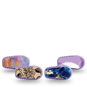 ExpressionMed Vivid Dexcom G6 Sticker, 4-Pack Sticker deep blue graphic Adhesive Tape for CGM
