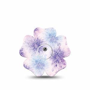 ExpressionMed Wisteria Fade Freestyle Libre 3 and Libre 3 Plus Flower, Single Tape and Single Sticker Geometric blooms Adhesive Tape for CGM