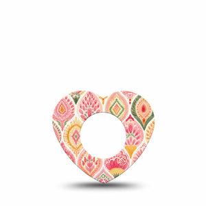 ExpressionMed Blush Freestyle Libre, Libre 2 Plus, and Abbott Lingo Heart, Single Tape soft pink design Overlay Tape for CGM