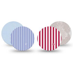 ExpressionMed Washed Classics Freestyle Libre, Libre 2 Plus, and Abbott Lingo OverPatch, 4-Pack Tape classic americana palette Fixing Ring Patch for Continuous Glucose Monitor