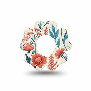 ExpressionMed Desert Wildflower Dexcom G7 and Dexcom Stelo Glucose Biosensor System Flower, Single Tape High contrast floral design Adhesive Tape for CGM