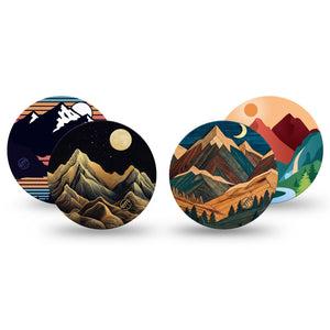 ExpressionMed Mountain Escapade Freestyle Libre 3 and Libre 3 Plus OverPatch, 4-Pack Tape outdoor adventure mountain aesthetic Plaster for CGM