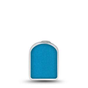 ExpressionMed Teal Omnipod Surface Center Sticker, Single Sticker Only Basic Color, Vinyl Decoration Pump Design