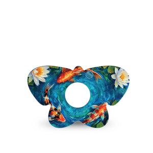 ExpressionMed Koi Pond Freestyle Libre 3 and Libre 3 Plus Butterfly, Single Tape koi garden pond Waterproof Adhesive Tape for CGM