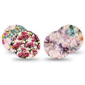 ExpressionMed Warm Florals Freestyle Libre, Libre 2 Plus, and Abbott Lingo, tape and sticker  Spring blossomings Adhesive Tape for CGM