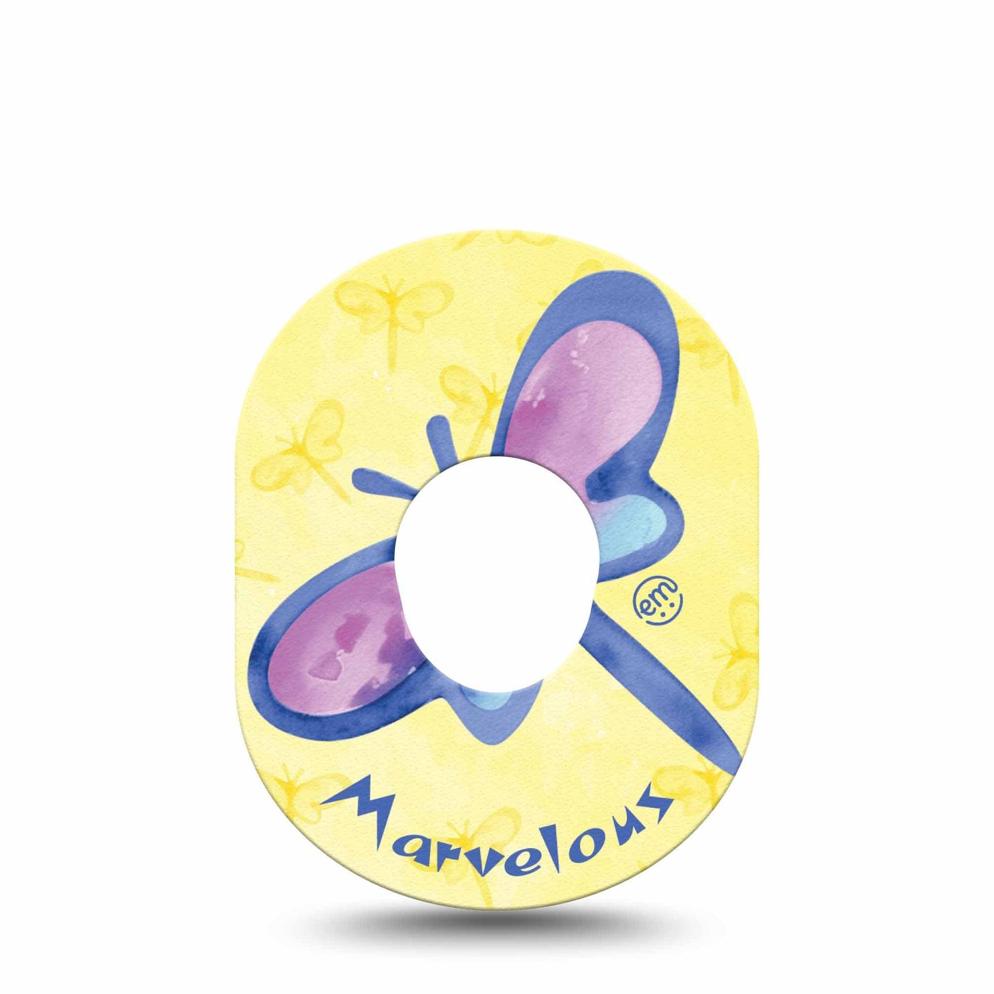 ExpressionMed Marvelous Dragonfly Dexcom G7 Tape, Dexcom Stelo Glucose Biosensor System, Single Tape Cute Spectacular Dragonfly, Overlay Tape CGM Design