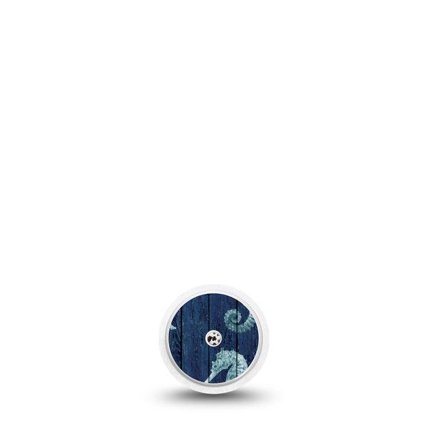 ExpressionMed Seahorse Freestyle Libre, Libre 2 Plus, and Abbott Lingo Sticker, Single Sticker nautical sea life Decorative Patch for Continuous Glucose Monitor