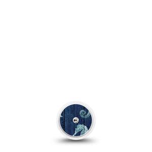 ExpressionMed Seahorse Freestyle Libre, Libre 2 Plus, and Abbott Lingo Sticker, Single Sticker nautical sea life Decorative Patch for Continuous Glucose Monitor